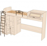 Аврора Кровать-чердак (клен) ЛД 504.140 (2816х1860х1155)