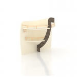 Калипсо Полка прикроватная малая ЛД 509.170 (954х800х592)