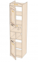 Аврора Стеллаж левый (клен) ЛД 504.220 (500х2106х473)