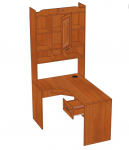 Аврора Стол угловой комбинированный (вишня оксфорд) ЛД 504.100 (902х2106х1305)