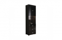 Гостиная Янг черный REG1W1D2S 195 шкаф (500х420х1905)