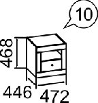 Саванна Тумба прикроватная (472х468х446)