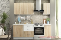 Кухонный гарнитур КОРСИКА СТЛ-151.16(Белый/Дуб сонома/Белый глянец)