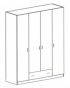 SH-3 Шкаф для одежды 4 двери и 1 ящиком 1776х580х2150