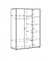 Модуль 1 Шкаф для одежды трехдверный 1370х545х1934
