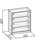 Комфорт 1 Комод 12 (782х887х373)