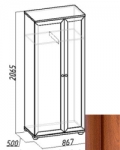 Марракеш Шкаф для одежды и белья Стандарт 867х500х2065