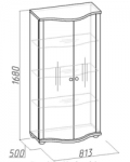  Марракеш Шкаф для посуды 2 (813х1674х500)