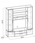 Секрет Шкаф МЦН 1 1834х538х2075