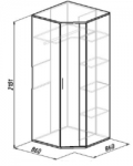 Berlin 8 Шкаф угловой 860х860х2101