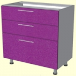 728-807 Стол 800 с 3-мя ящиками. Размер Ш800хВ804хШ464